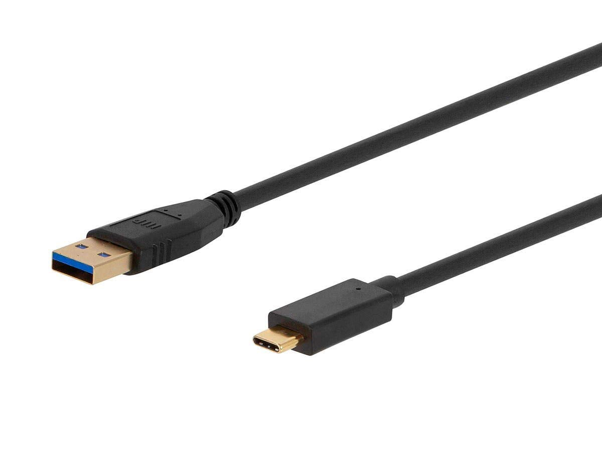 Monoprice - 138610 USB 3.0 Type-C to Type-A Cable - 6 Feet - Black, for Nintendo Switch, Samsung Galaxy S10 S9 S8 Note, Android Google Pixel - Select