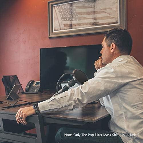 Neewer Professional Microphone Pop Filter Shield Compatible with Blue Yeti and Any Other Microphone, Dual Layered Wind Pop Screen With A Flexible 360