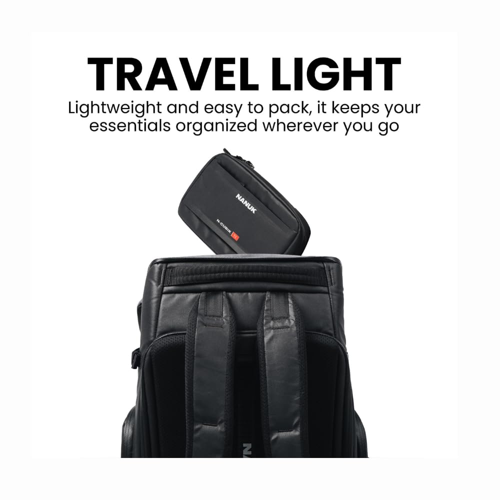 NANUK N-Cubik T1 Camera Bag Insert - Compact Water-Resistant Pouch - Shockproof Protective Camera Insert for Backpack - Perfect for Accessories & Gear