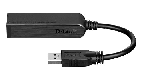 D-Link USB 3.0 to Gigabit Ethernet Adapter - USB to RJ45 for 10/100/1000 Network - Windows and Mac OS (DUB-1312)