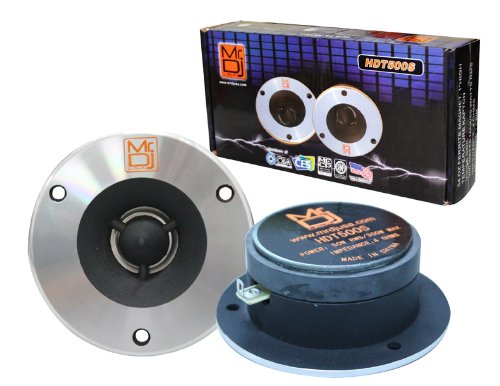 Mr. Dj HDT500S Pair 4-Inch Titanium Bullet High Compression Tweeter with 54 Ounce Ferrite Magnet