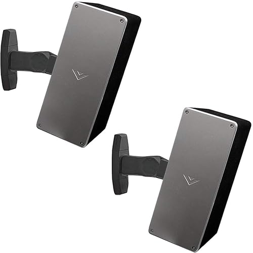 ECHOGEAR Speaker Wall & Ceiling Mount Pair - Universal Design Works with Vizio, Sony, & More - Tilt & Swivel Without Tools for Surround Sound - Easy