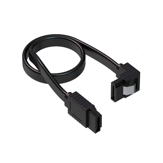 qintxgrtysen SATA Cable III,1 Pack SATA Cable III 6Gbps Straight HDD SDD Data Cable with Locking Latch 50CM& 19.6inch Compatible for SATA HDD