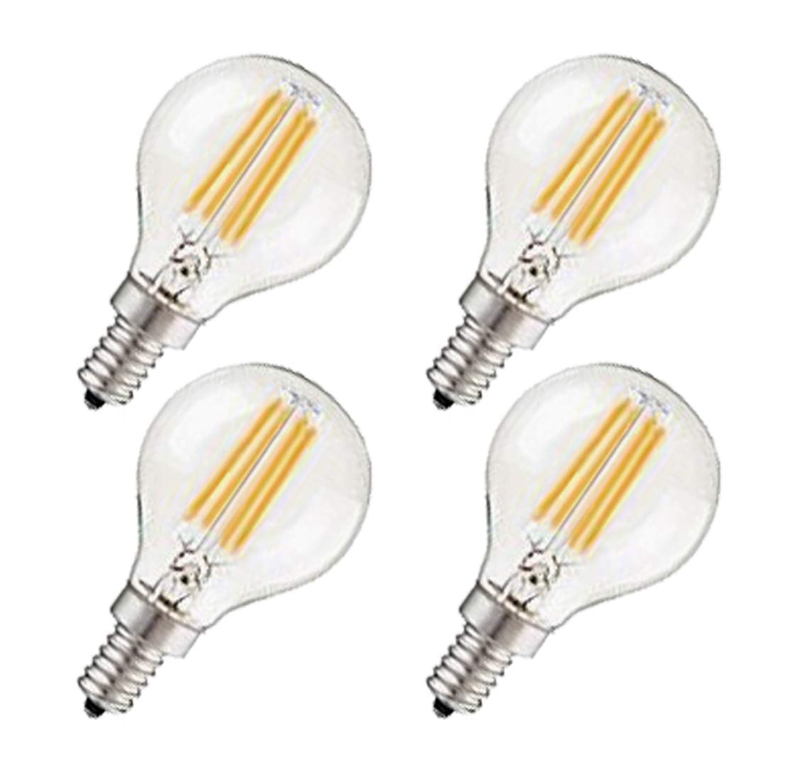 CTKcom G45 4W E14 Base Candelabra LED Bulbs Dimmable(4 Pack)-Vintage Edison LED Bulb 40W Equivalent 2700K Warm White Lamp for Home,Pendant