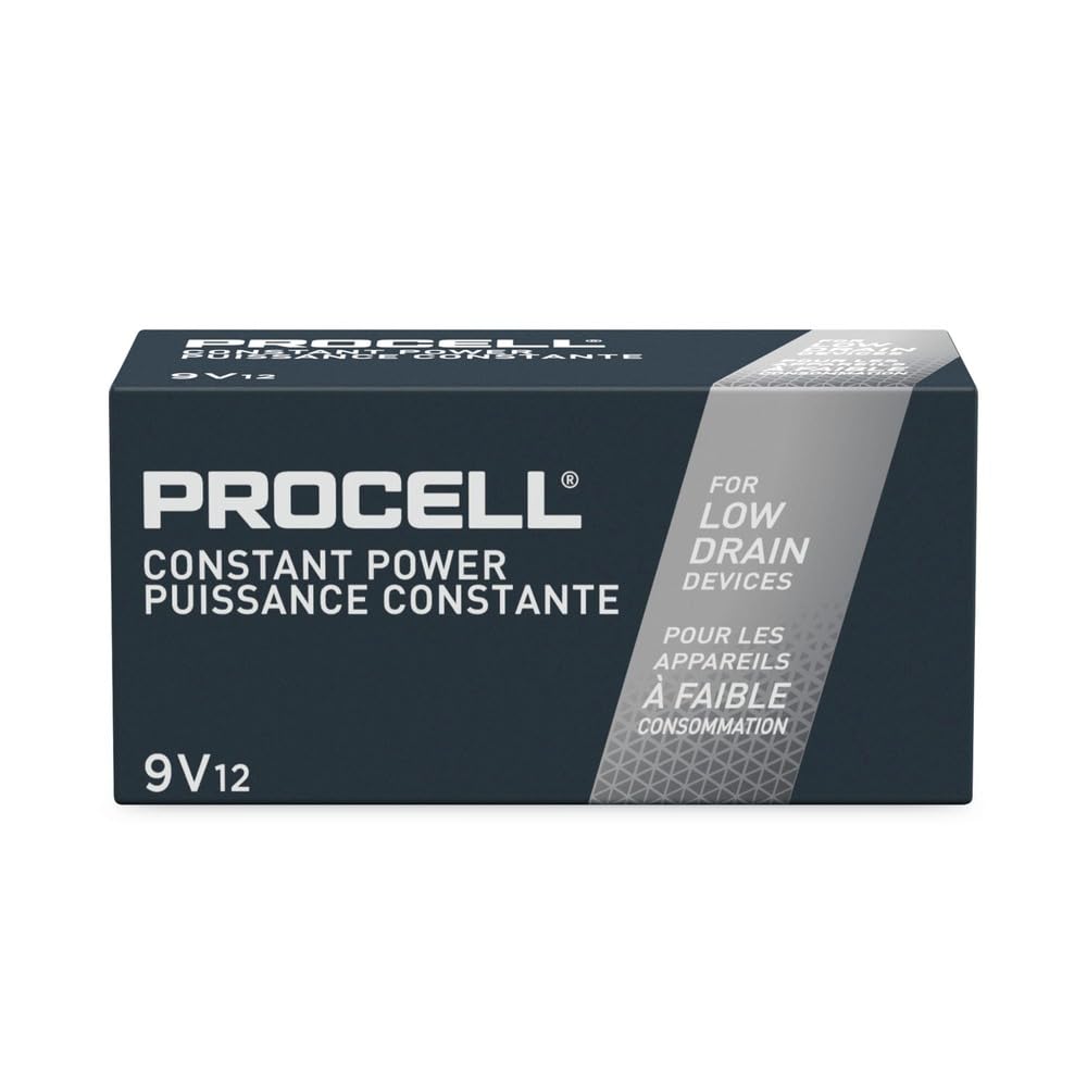 : Duracell PC1604BKD Procell Alkaline Batteries, 9V (Pack of 12) - style and color may vary