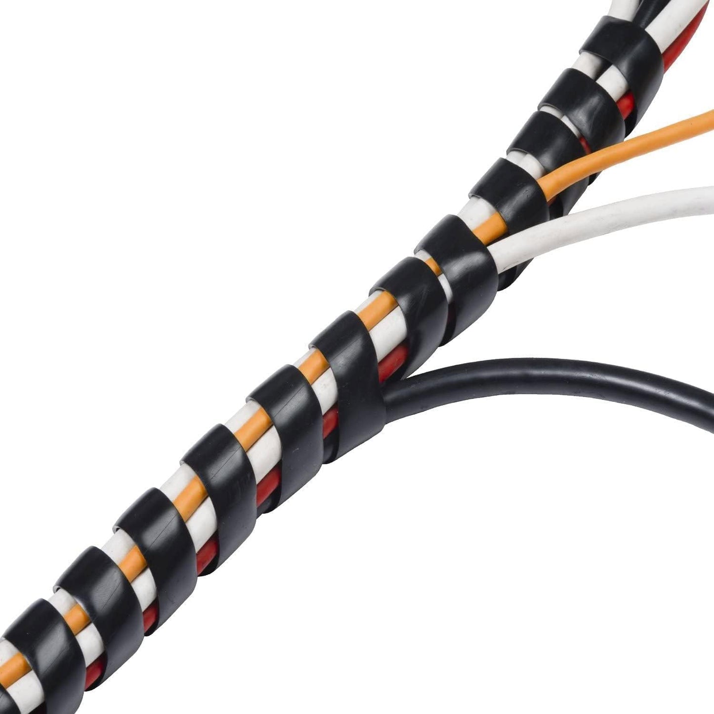 Spiral Cable Wrap Sleeve 1"(25mm) x 5 Ft Cord Organizer for Computer Wires, Electrical Cables, Home and Office Desk Management