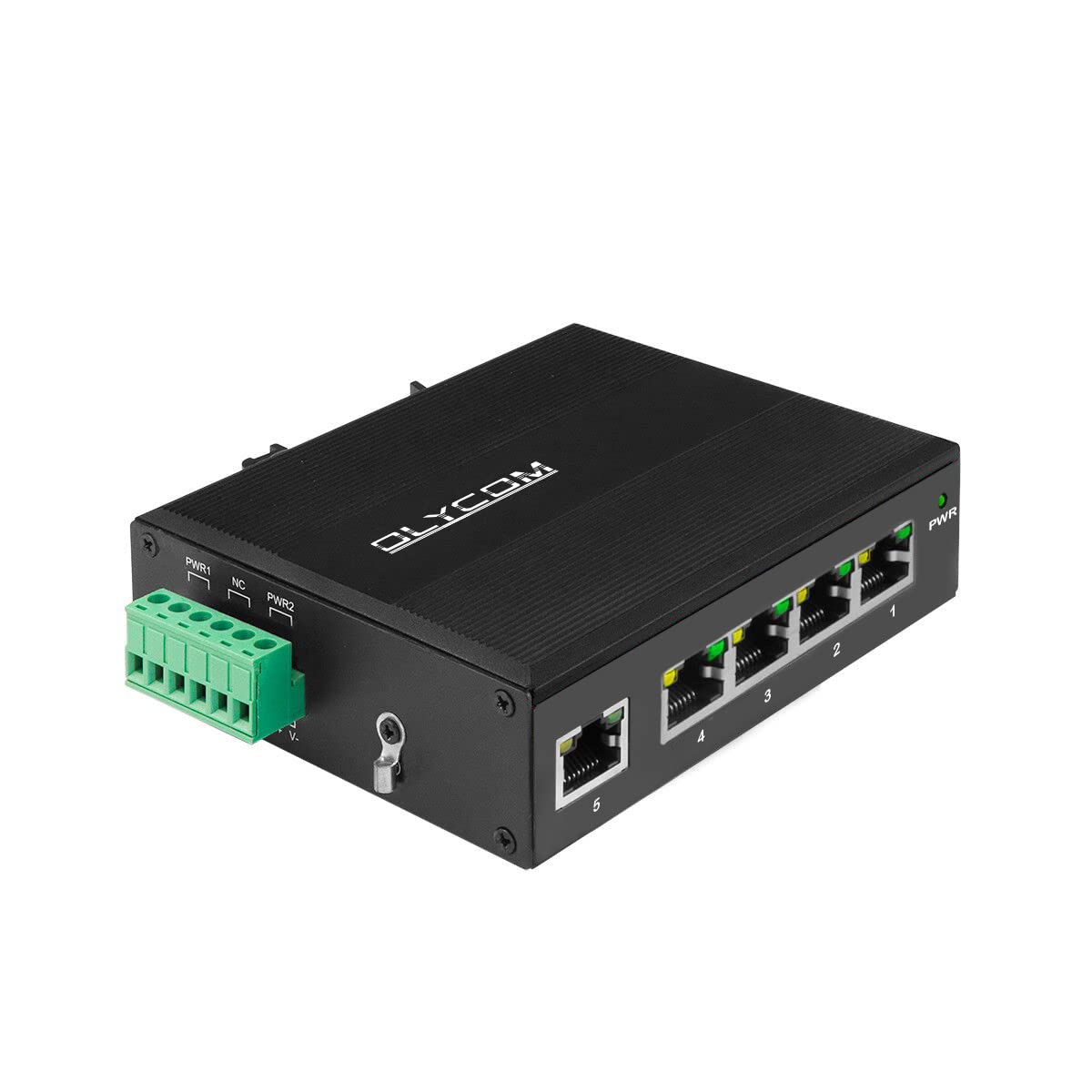 5-Port Industrial Unmanaged Gigabit Ethernet DIN-Rail Switch 5 x Gigabit Ethernet Ports IP40 Operating Temperature -40° - 75°C (-40° - 167°F)