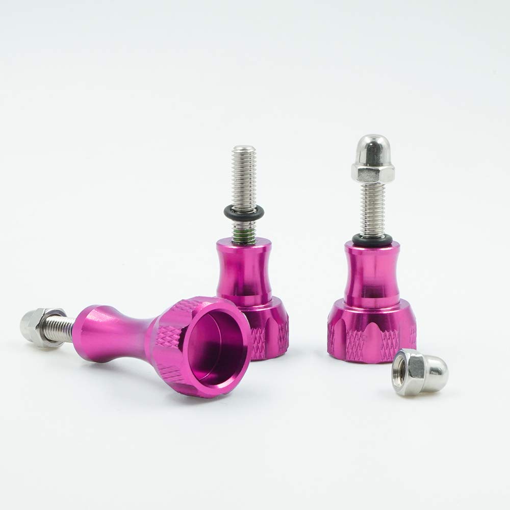 SLFC 3 Pcs Aluminum Alloy Thumbscrews for GoPro Hero 2018, GoPro Fusion, GoPro Hero 8/7/6/5/4/3/2/1 and DJI Osmo Action, 8 Colors, Very Durable