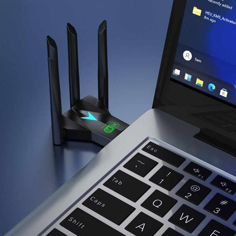 AC1300 USB WiFi Adapter, Suitable for PC Desktop 2.4G/5G Dual Band 1300M Wireless Network Adapter, WiFi Dongle, Supports Windows 11/10/8.1/8/7/XP/Mac