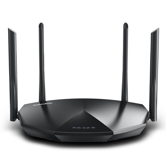Speedefy High Speed Pro WiFi Router - Dual Band AC2100 Wireless Router for Streaming & Gaming, Up to 35 Devices, 2000 sq.ft Coverage, 4X4 MU-MIMO, USB