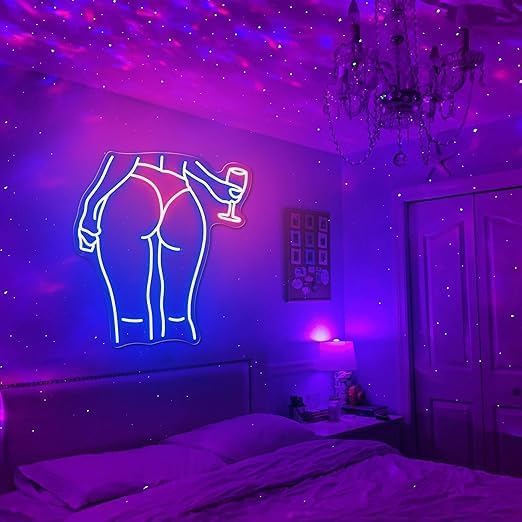 Hoomdycm Lady Back Neon Sign, Pink LED Sign, Neon Lights for Bedroom with Woman Pattern, Neon Signs for Wall Decor, LED Light up Sign for Man Cave