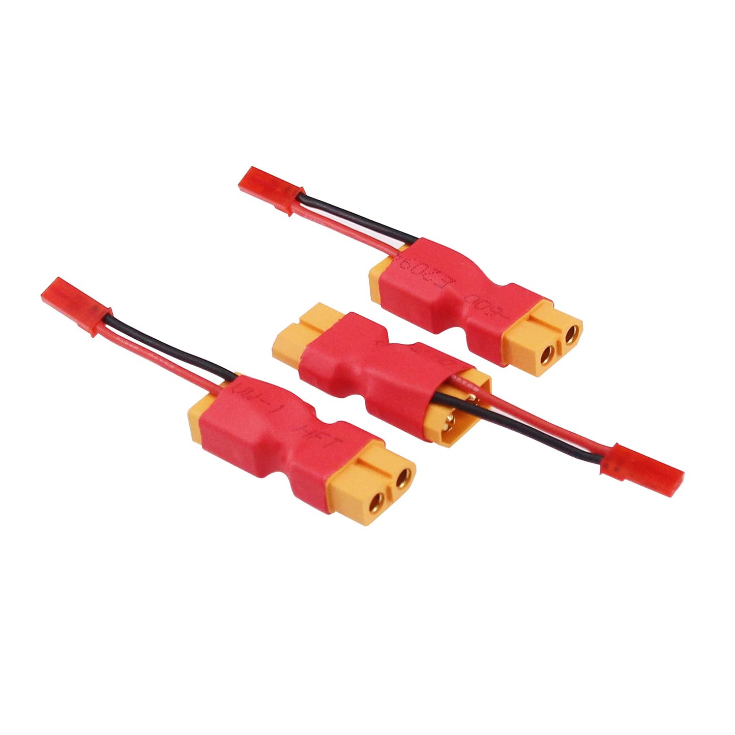 BDHI 3pcs XT60 Male to Female Connector with in-line JST Male 20awg 5cm Cable Parallel Power Adapter for Camera Gimbal(B170-3)
