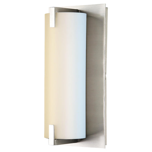 Sunlite 85099 10-Inch LED Wall Cylinder Sconce, 12 Watts(75W=), 800 Lumens, Color Selectable 30K/40K/50K, Dimmable, ETL Listed, Brushed Nickel