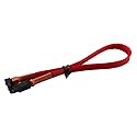 Darkside 30cm (12") SATA 3.0 180° to 90° Data Cable with Latch - Red UV (DS-0078)