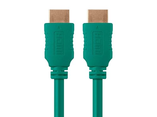 Monoprice HDMI High Speed Cable - 10 Feet - Green, 4K@60Hz, HDR, 18Gbps, YUV 4:4:4, 28AWG - Select Series