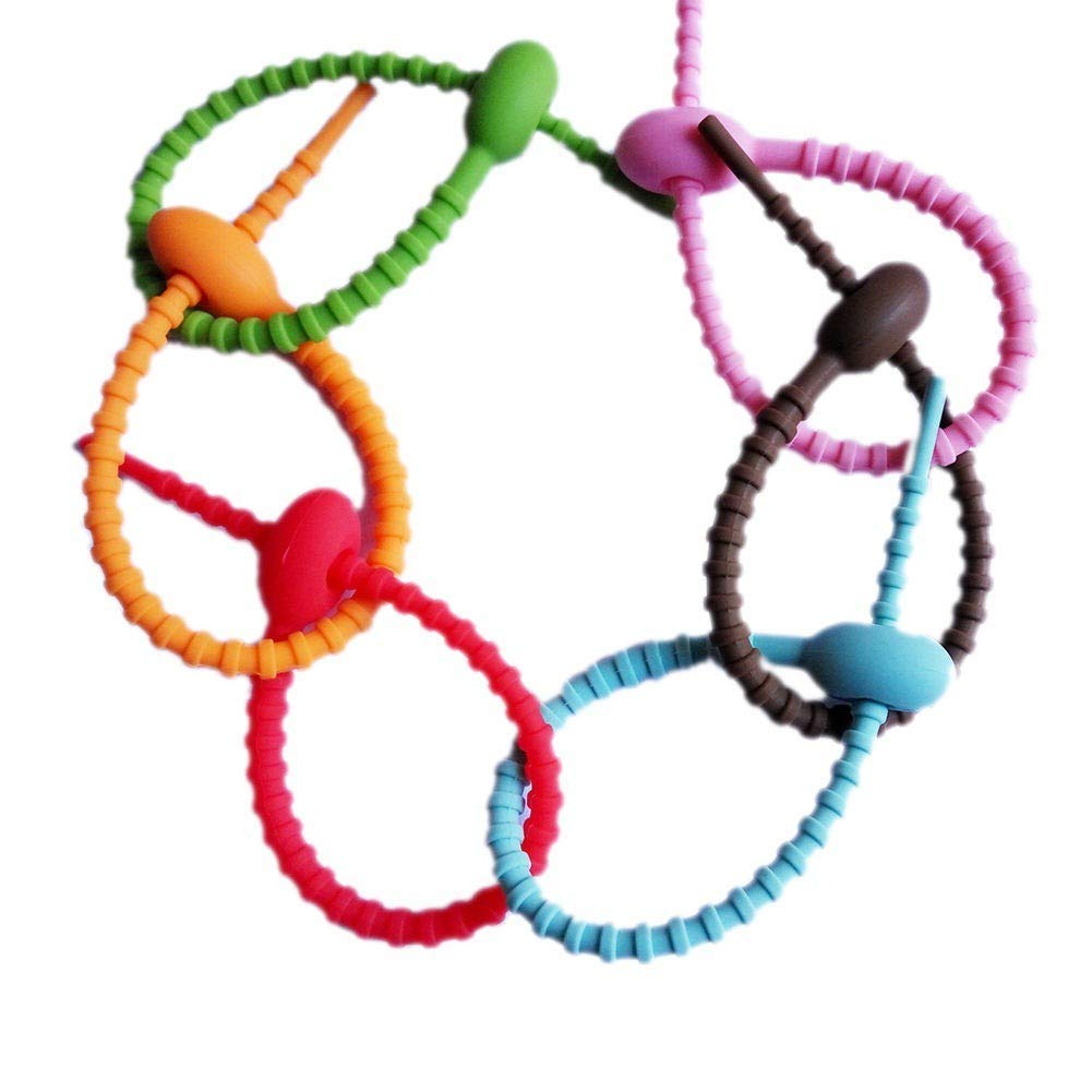 Teeo - Silicone Cable Ties - Cord Organizer - Twist Ties for Cords - Wire Ties - Reusable Organizer Cord Management, Electronics Wire Strips Rubber