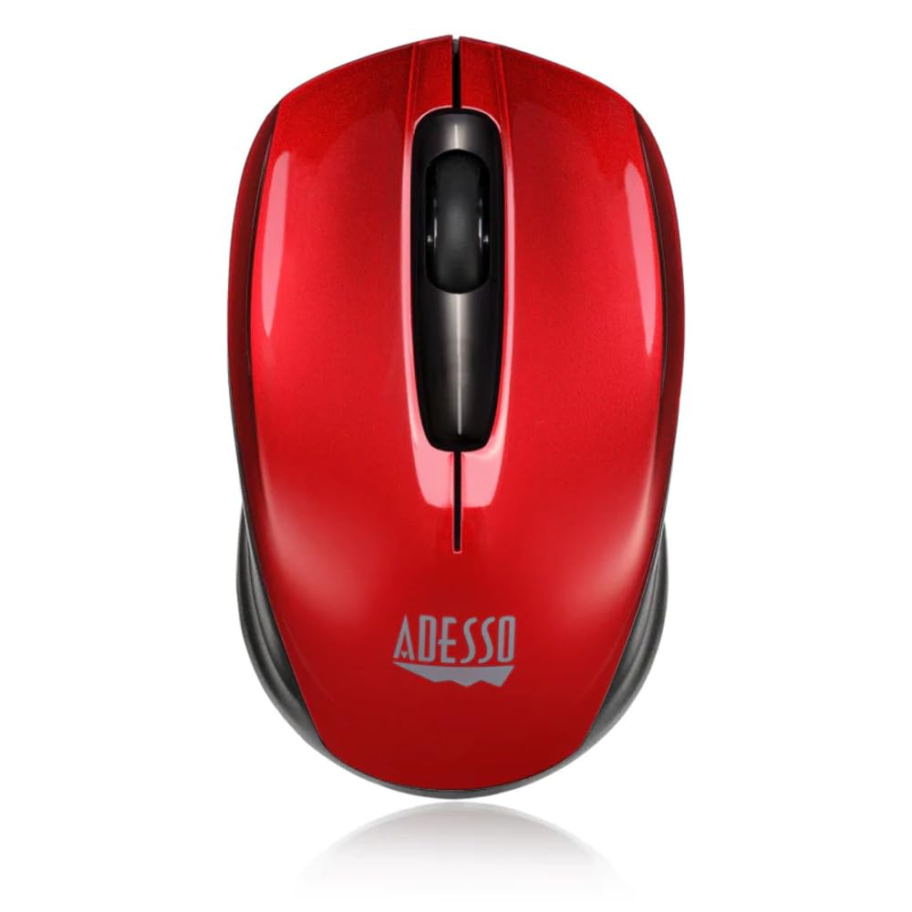 Adesso iMouse S50 Wireless Mini Mouse, 24GHz RF Technology, Red