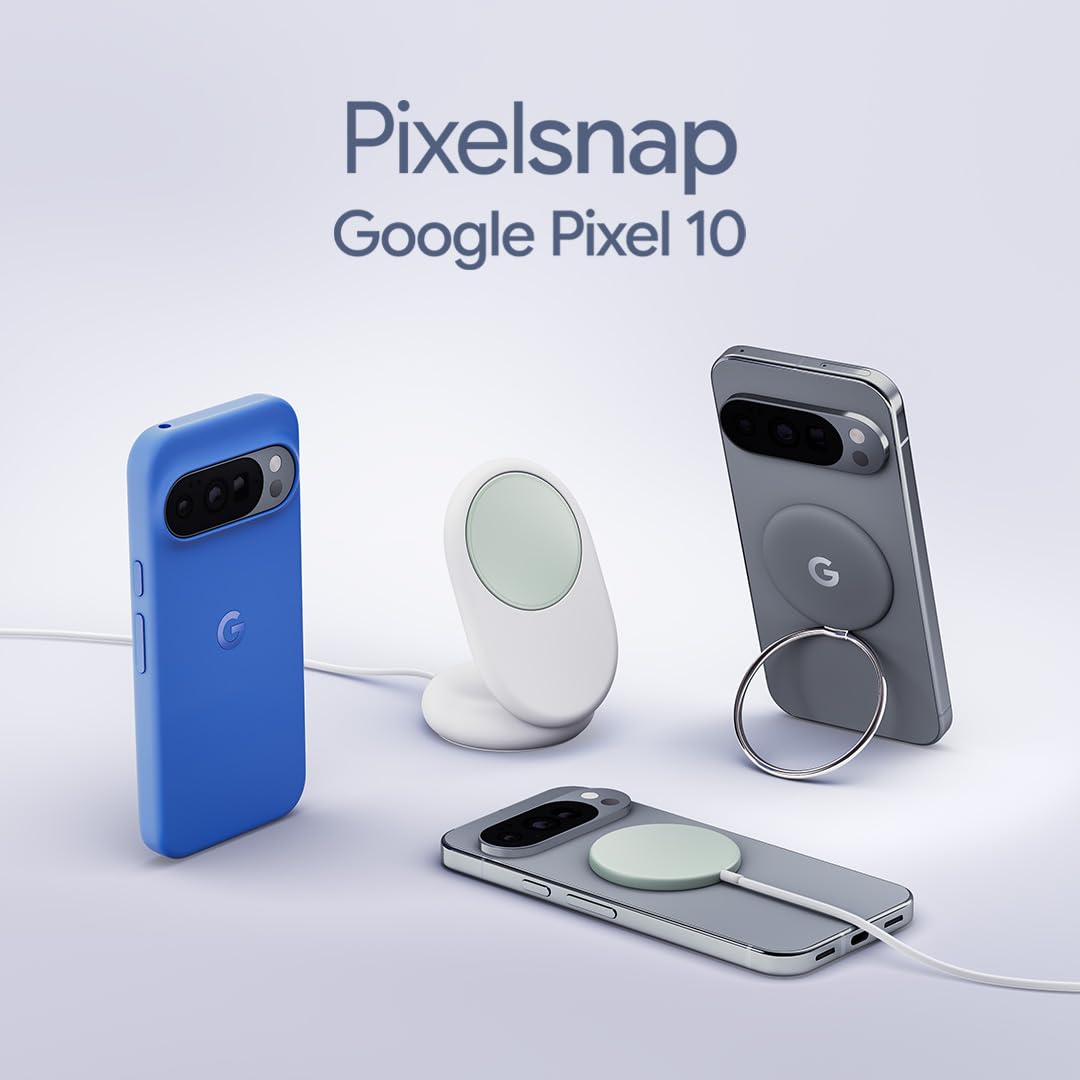 Google Pixelsnap Phone Charger with Stand - Fast-Charging 25W Qi2 Wireless Charger and Stand - Compatible with Pixel Phones and Qi-Certified Devices