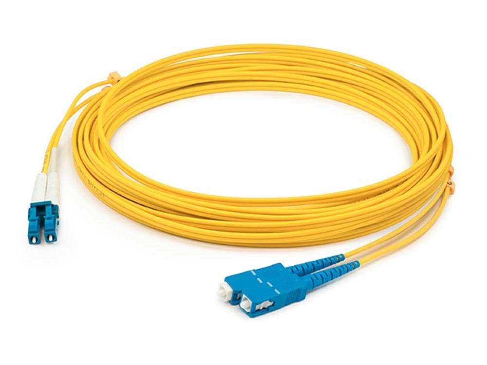 Addon 7M Asc (Male) To Lc (Male) Os2 Straight Yellow Duplex Fiber Ofnr (Riser-Ra
