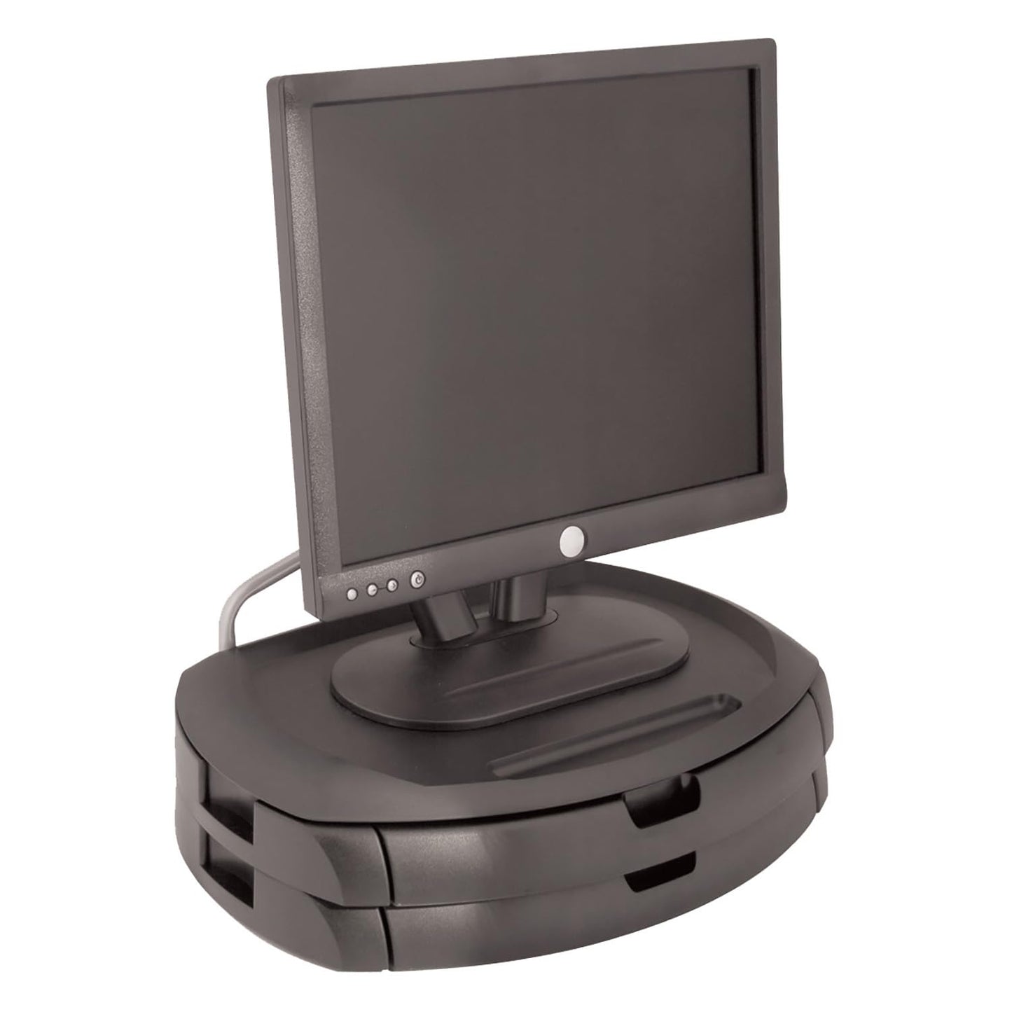 Kantek LCD Monitor Stand, 18" X 12.5" X 5", Black, Supports 35 Lbs