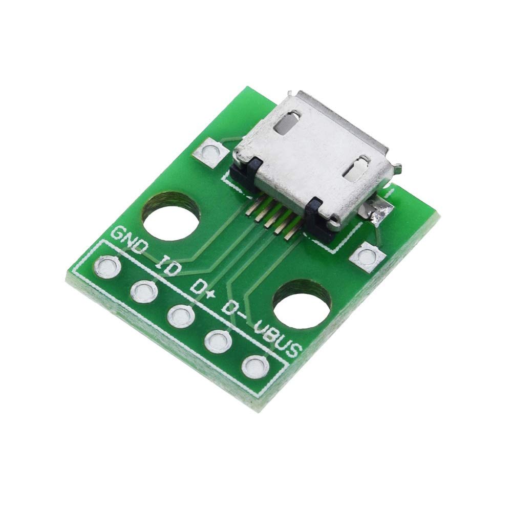 DAOKI 10Pcs DIY Male Connector/MINI Micro USB to DIP Adapter 2.54mm 5pin Female Connector B Type USB2.0 Female PCB Converter USB 3.0