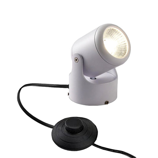 Kiven LED Accent Uplight w/Foot Switch? Handheld Sized Portable Spot Light, White