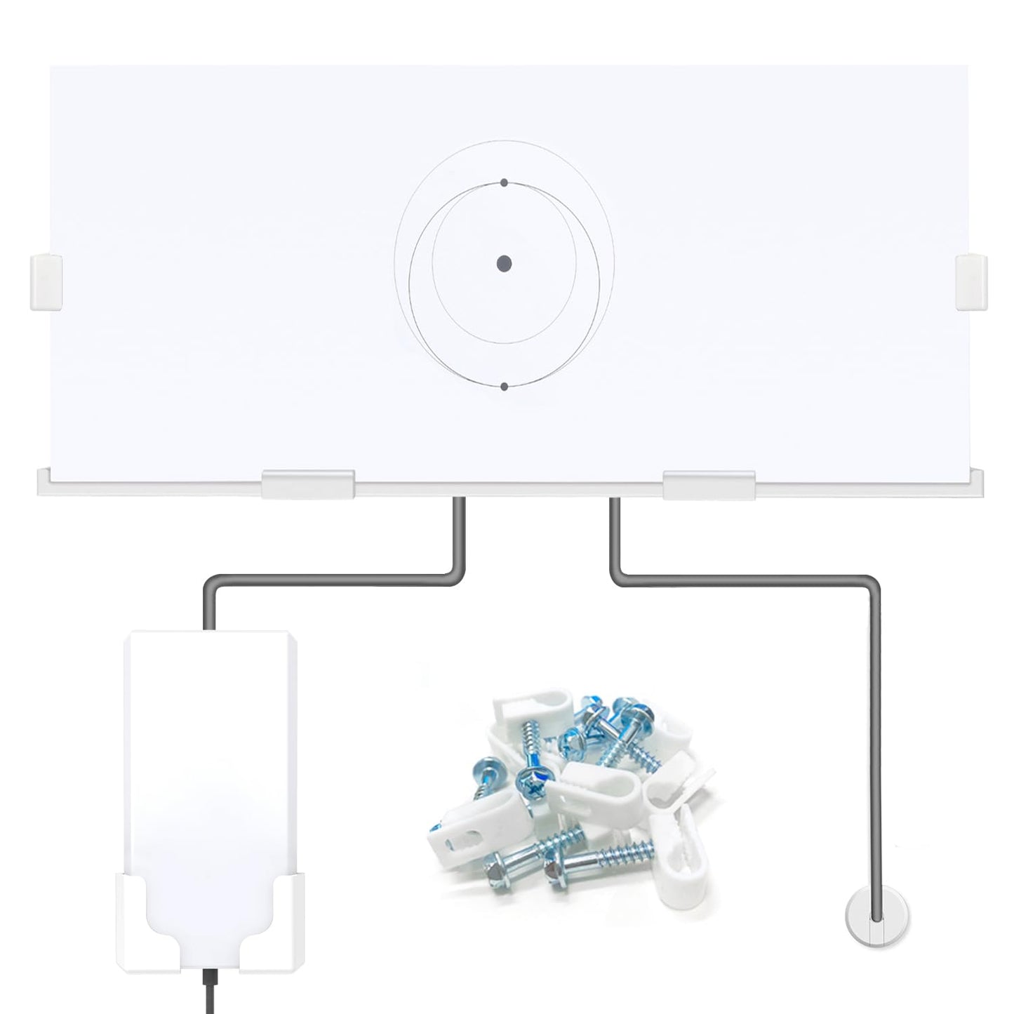 Sactulaz Wall Mount for Starlink Gen 3 Router Mount and Starlink Cable Wrap Cord Back Mounting Kits Including StarLink Gen3 Router Wall Mount,Starlink