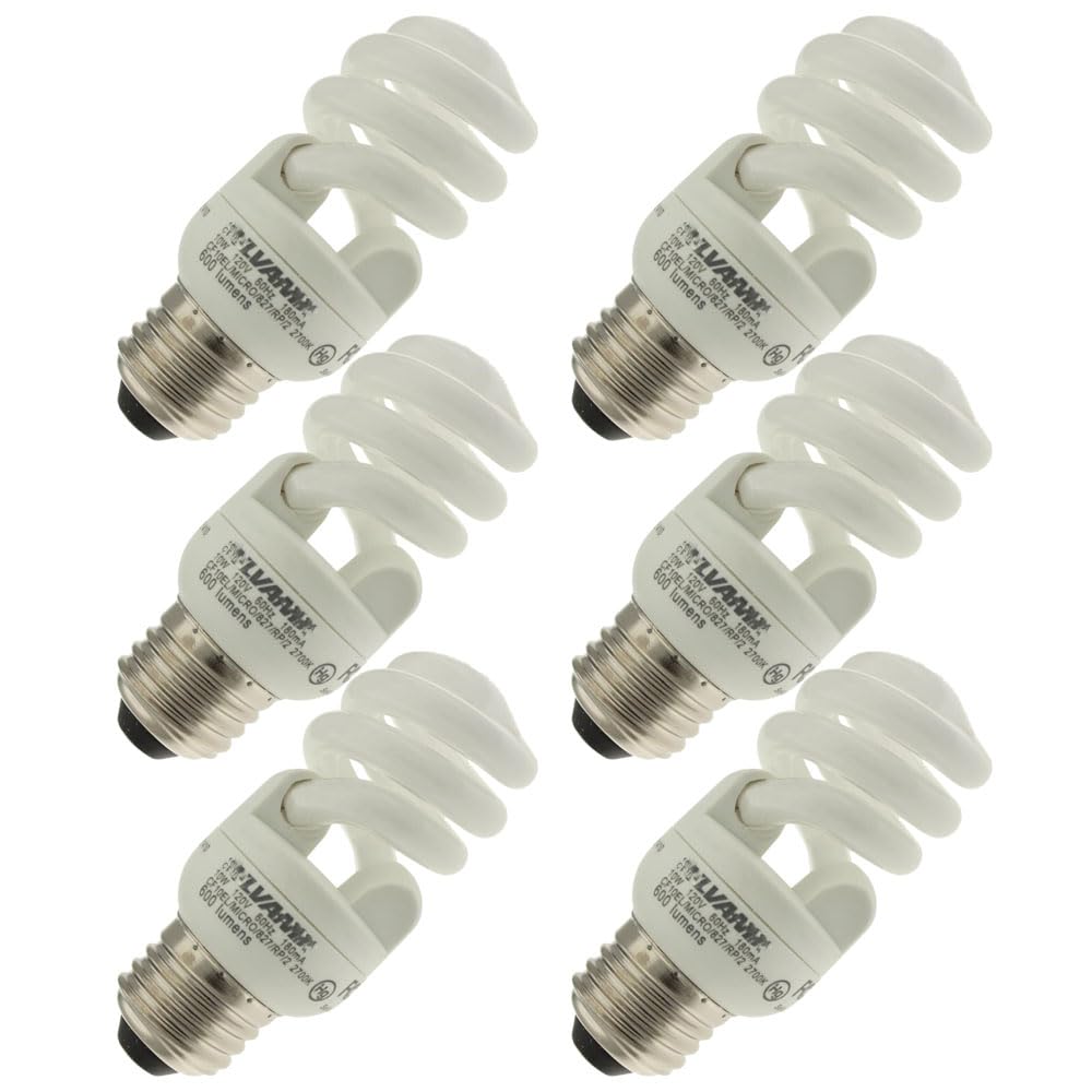 Replacement for Sylvania 29728, CF10EL/MICRO/827, 10 Watt, Spiral Compact Fluorescent Light Bulb (6 Pack)