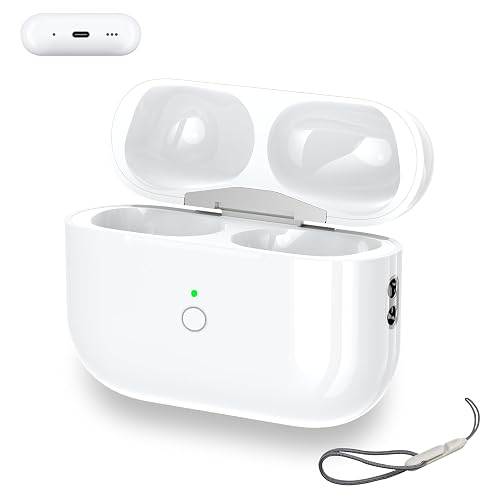 Wireless Charging Case Replacement Compatible with AirPod Pro 2nd & 1st Generation, AirPod Pro 2 1 Case with Bluetooth Pairing Sync Button,USB-C