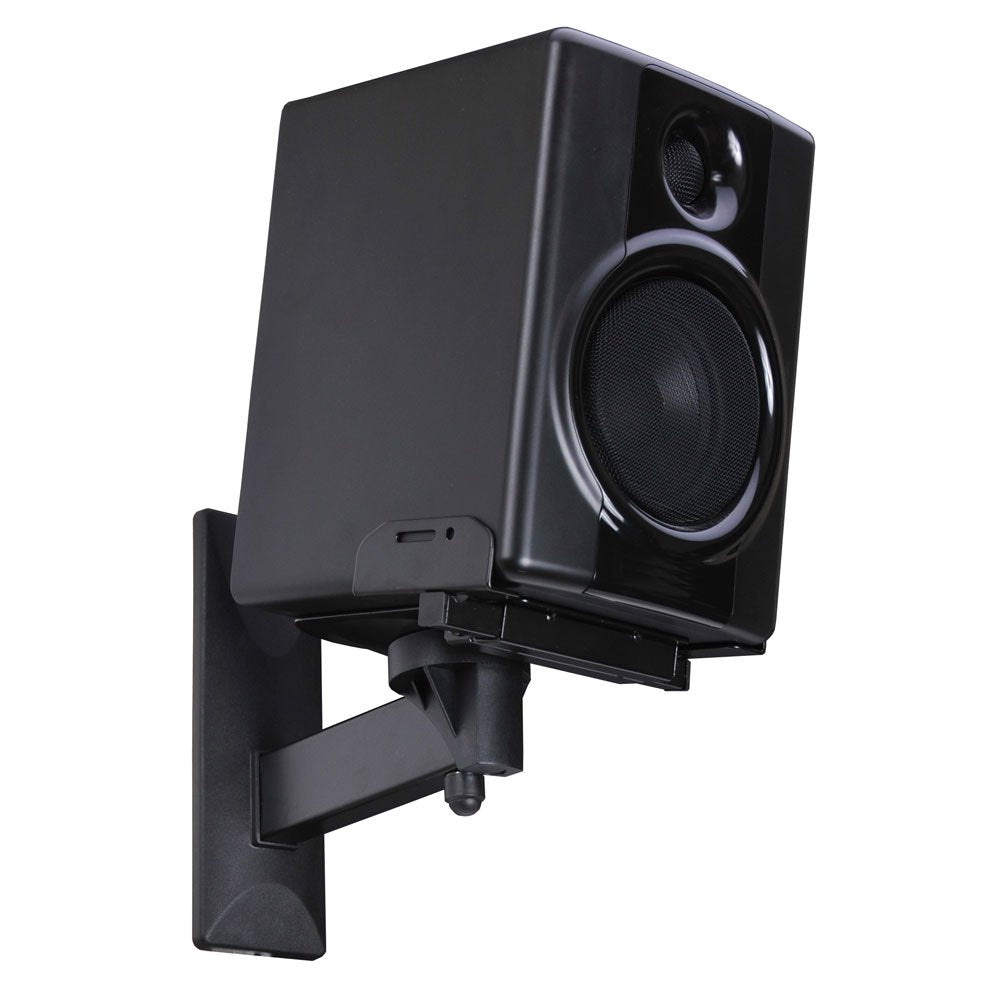 VideoSecu Side Clamping Bookshelf Speaker Wall Mount - Sturdy Steel Gripping Bracket (one Pair) 3LH