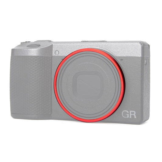 GR4 Metal Camera Lens Decoration Ring Cap for Ricoh GR IV Replaces for Ricoh GN-3 Ring Cap Camera Accessories (Red)