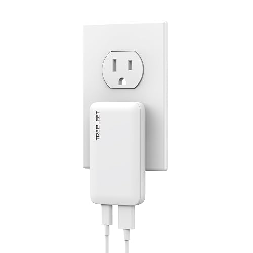 Ultra Thin 65W USB C Charger, Foldable for Travel, Flat Dual Port with PD 3.0 & GaN Tech for Laptops, MacBook, iPad Pro, iPhone 13/13 Pro, iPad