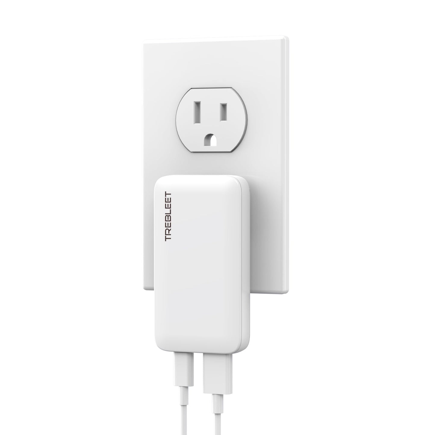 Ultra Thin 65W USB C Charger, Foldable for Travel, Flat Dual Port with PD 3.0 & GaN Tech for Laptops, MacBook, iPad Pro, iPhone 13/13 Pro, iPad