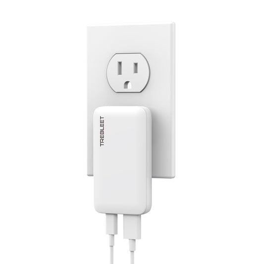 Ultra Thin 65W USB C Charger, Foldable for Travel, Flat Dual Port with PD 3.0 & GaN Tech for Laptops, MacBook, iPad Pro, iPhone 13/13 Pro, iPad