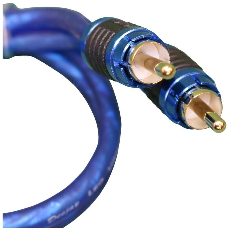 DEEJAY LED TBHRCA20MAJIMBE 20-feet Stereo RCA Cable Male to Male Audiophile Grade Shielded Audio Cable Twisted Pair Construction Metal Connectors