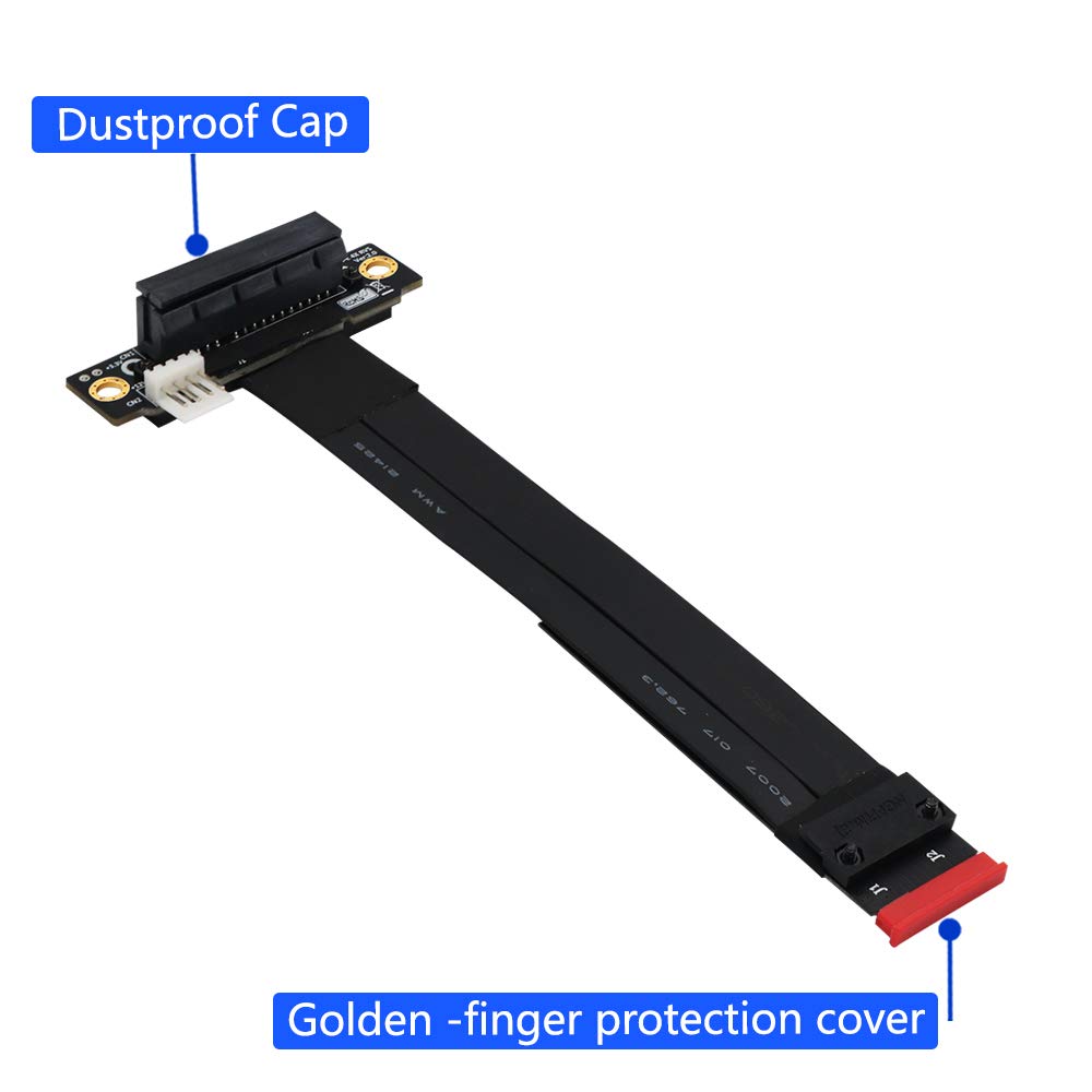 BQZYX+ M Key Extension M.2 NGFF Key M to PCIe 3.0 4X Extension Cable m.2 Key m to pci-e 4X (90°Right Angle PCI-E Slot)