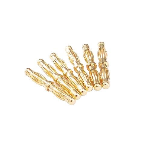 BDHI 6pcs 4MM Male to 4MM Male Banana Bullet Plug Adapter(B183-6)