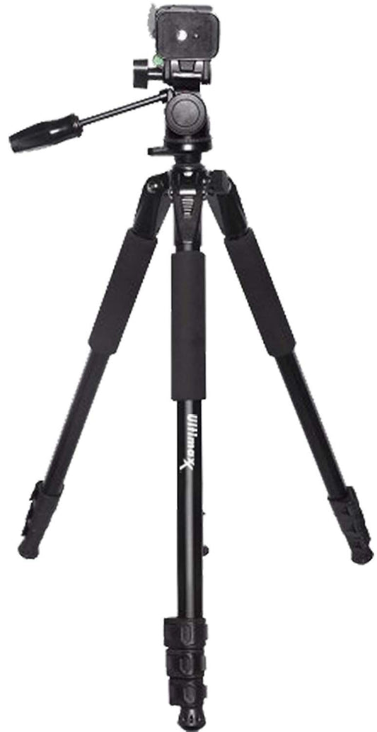 Ultimaxx Lightweight Portable Camera Tripod Stand with Carrying Bag for Sony, Nikon, Canon, Olympus, Pentax, Panasonic, Samsung Cameras and Camcorders