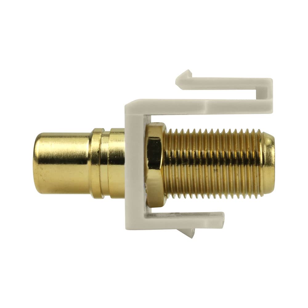 Skywalker Construct Pro F-Connector to RCA Keystone Jack w/ 8 Color Bands (Lt Almond)