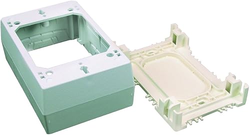 Legrand Wiremold NM2 Nonmetallic Plastic Raceway for Extending Power, 1 Gang Outlet Box, 1" Deep, Ivory (1 Pack)
