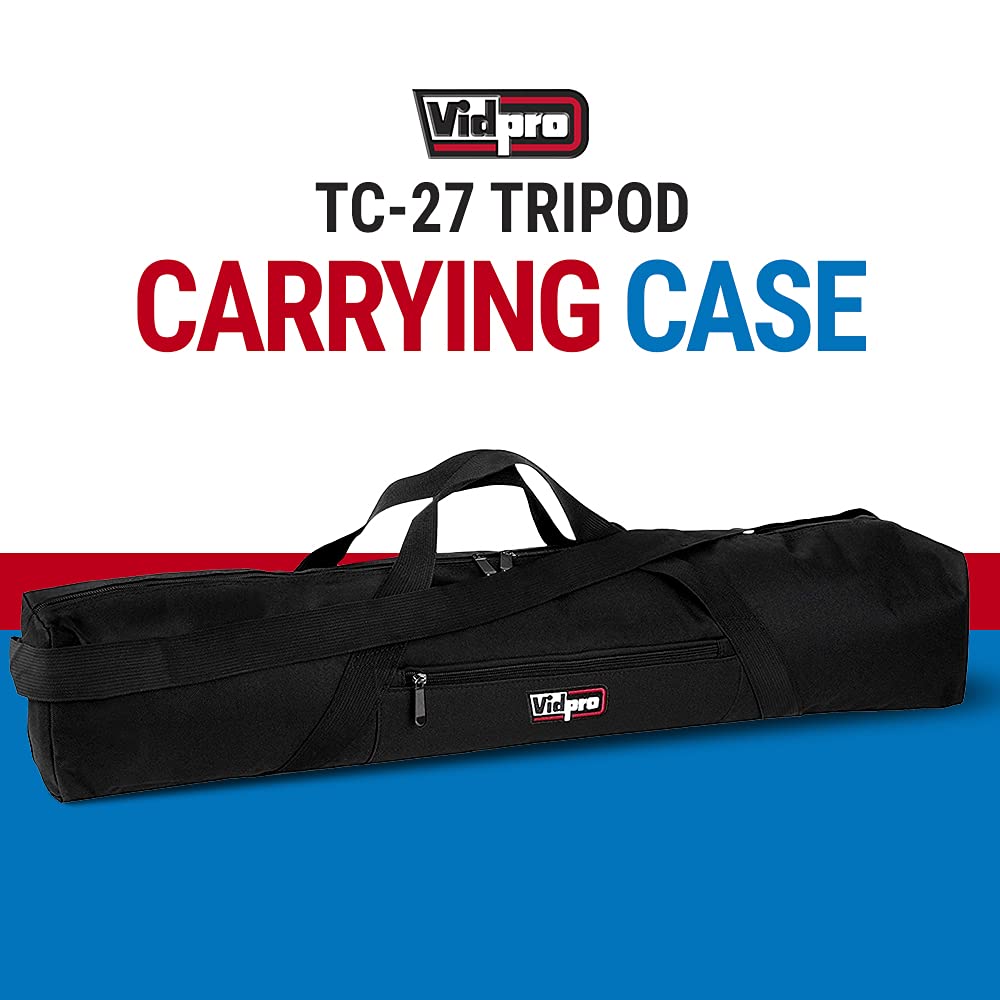 VidPro TC-27 Padded Tripod Bag carries 27-Inch Long Tripods