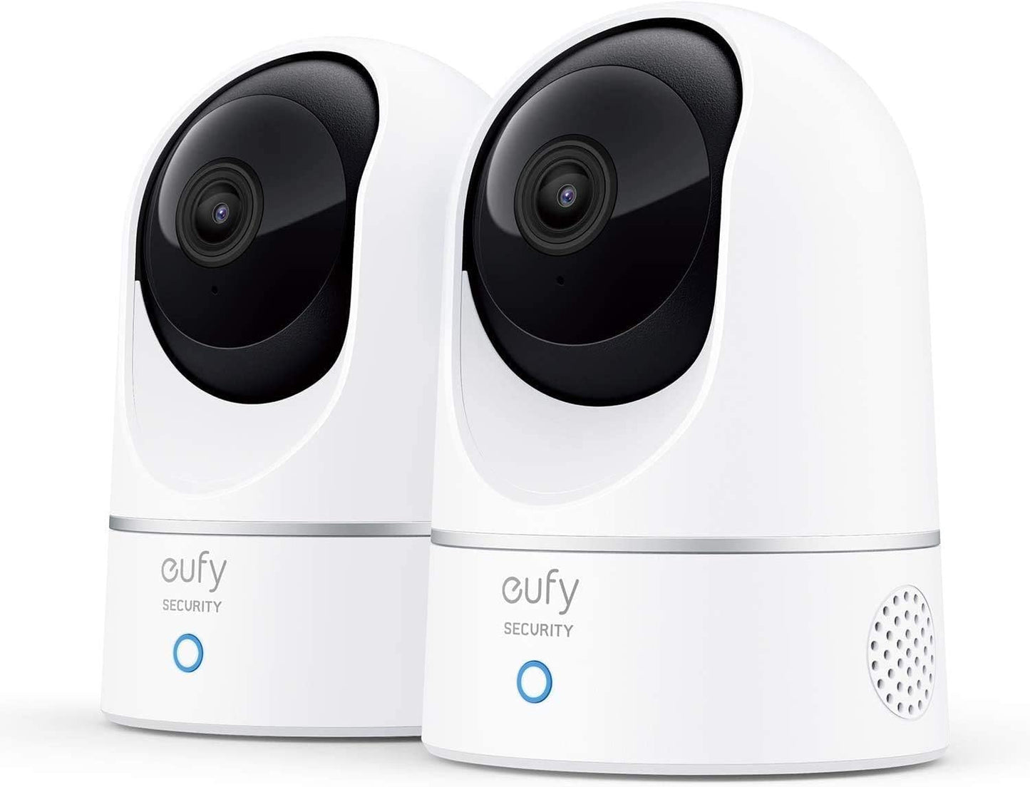 eufy Security, 2K Indoor Cam Pan & Tilt 2-Cam Kit, Plug-in Security Indoor Camera with Wi-Fi, IP Camera, Human & Pet AI, Voice Assistant