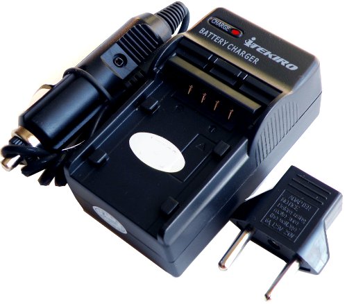 iTEKIRO Replacement Battery Charger Kit for IA-BP80W IA-BP80WA Samsung SC-D381 SC-D382 SC-D383 SC-D385 SC-DX100 SC-DX103 SC-DX105 SC-DX205 VP-D381