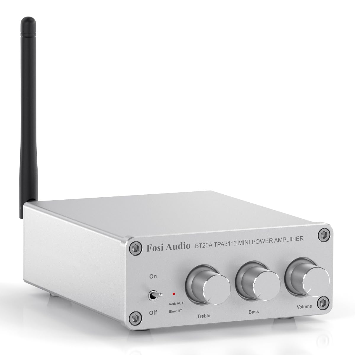 Fosi Audio BT20A-S Bluetooth 5.0 Stereo Audio 2 Channel Amplifier Receiver Mini Hi-Fi Class D Integrated Amp 2.0 CH for Home Speakers 100W x 2