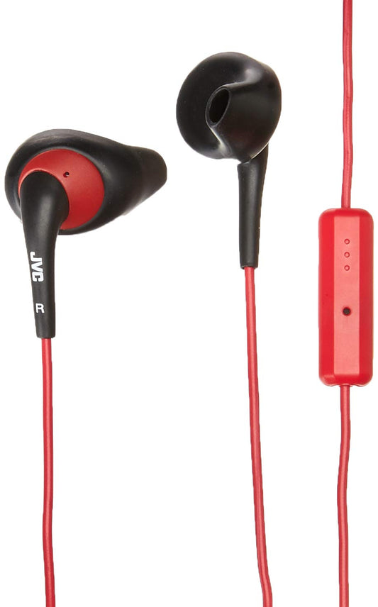 JVC HAENR15B Gumy(R) Sports Earbuds with Microphone (Black)