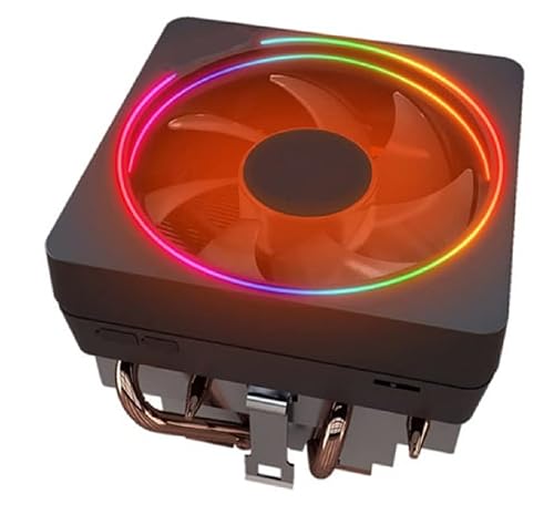 Wraith Prism RGB LED CPU Cooler Heat Pipes Aluminum Heatsink Copper Core Base 4-Pin PWM 105mm Fan Pre-Applied Thermal Paste for AMD Socket AM5 AM4 AM3