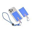 Phone Lasso Smartphone Wrist Strap & Grip Patch Tether With Wrist & Neck Lanyard Universal Fit USA Stripe ELECTRIC BLUE
