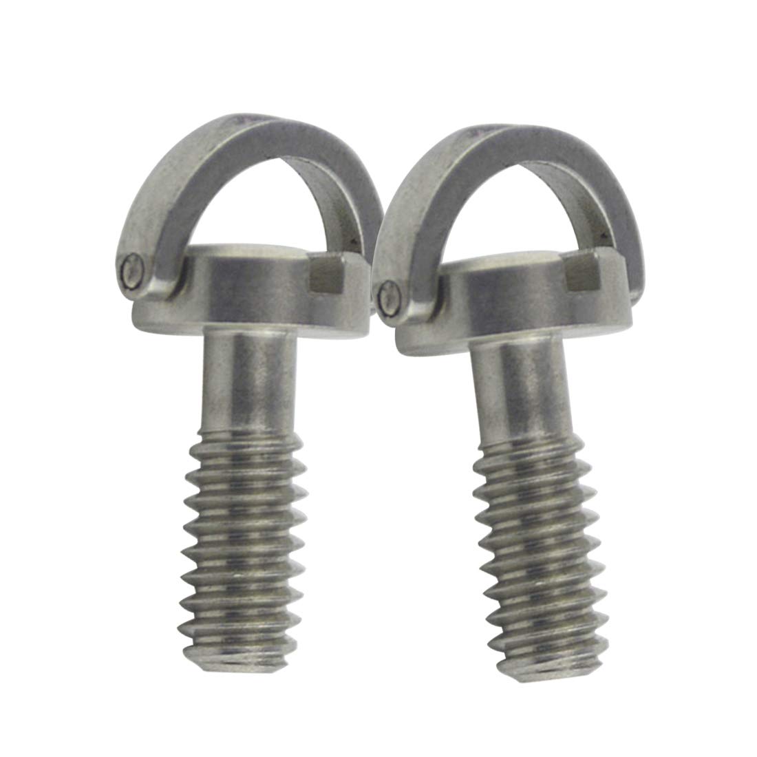 VizGiz 3 Pack 1/4 Quick Release Adapter Screw Pin Enhanced Long 21MM Flat Head D Shaft D Ring 1/4" inch Mounting Screw Adapter for DSLR Camera Tripod