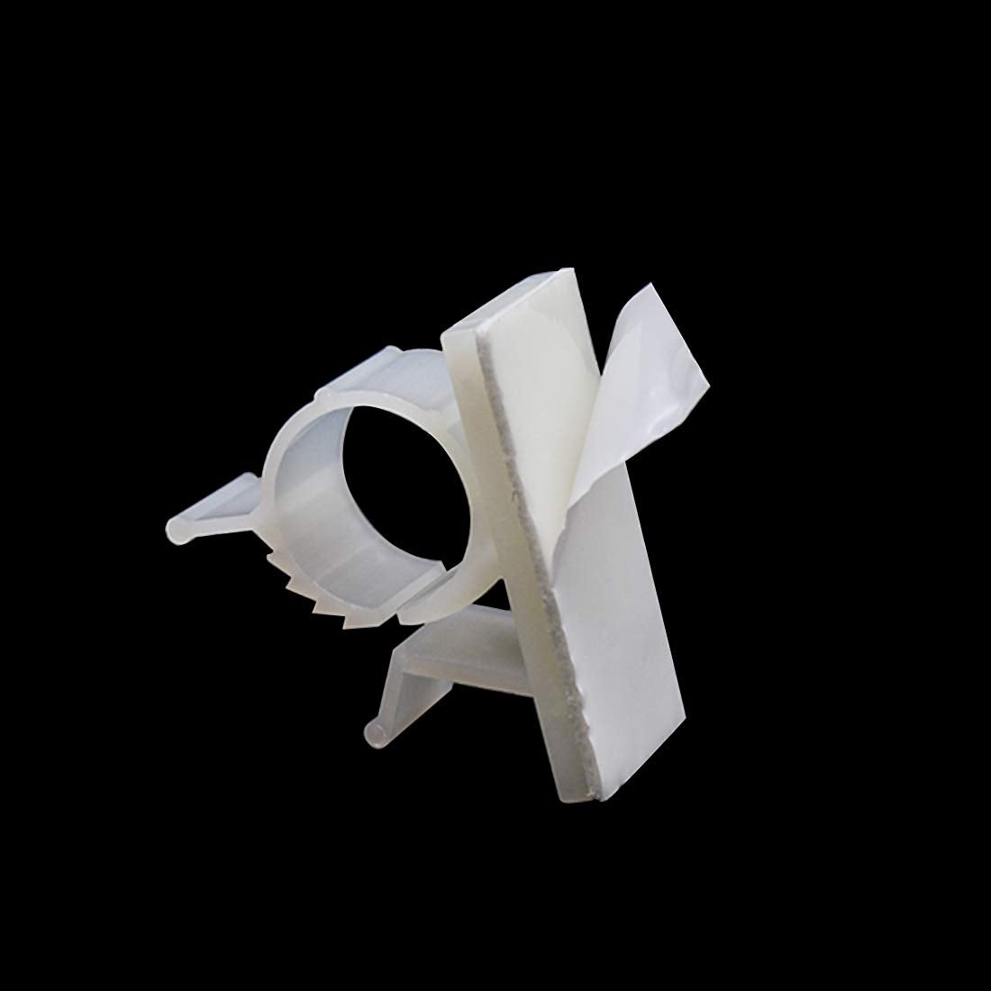 25 Medium Pack Adjustable Cable Tie Clips Adhesive Wire Clips Nylon Wire Clamps for Car, Home and Office, White