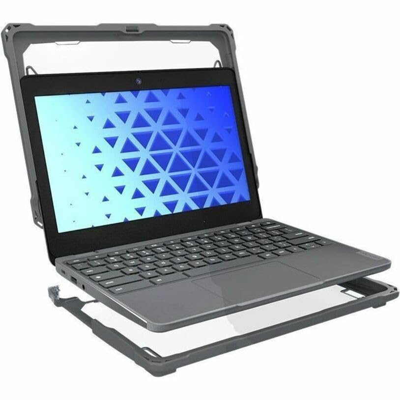 Extreme Shell-F3 Slide Chromebook Case for Lenovo 500e G5 Chromebook (Gray/Clear)
